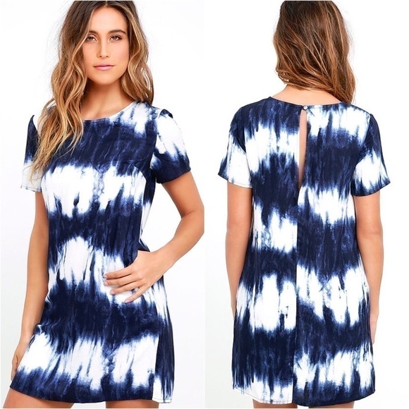 Lulu's Dresses & Skirts - Lulus “Beach Goer” Tie Dye Shift Mini Pocket Dress